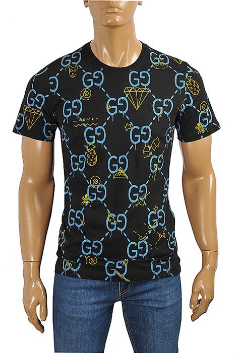 gucci blue shirt men|navy blue gucci shirt.